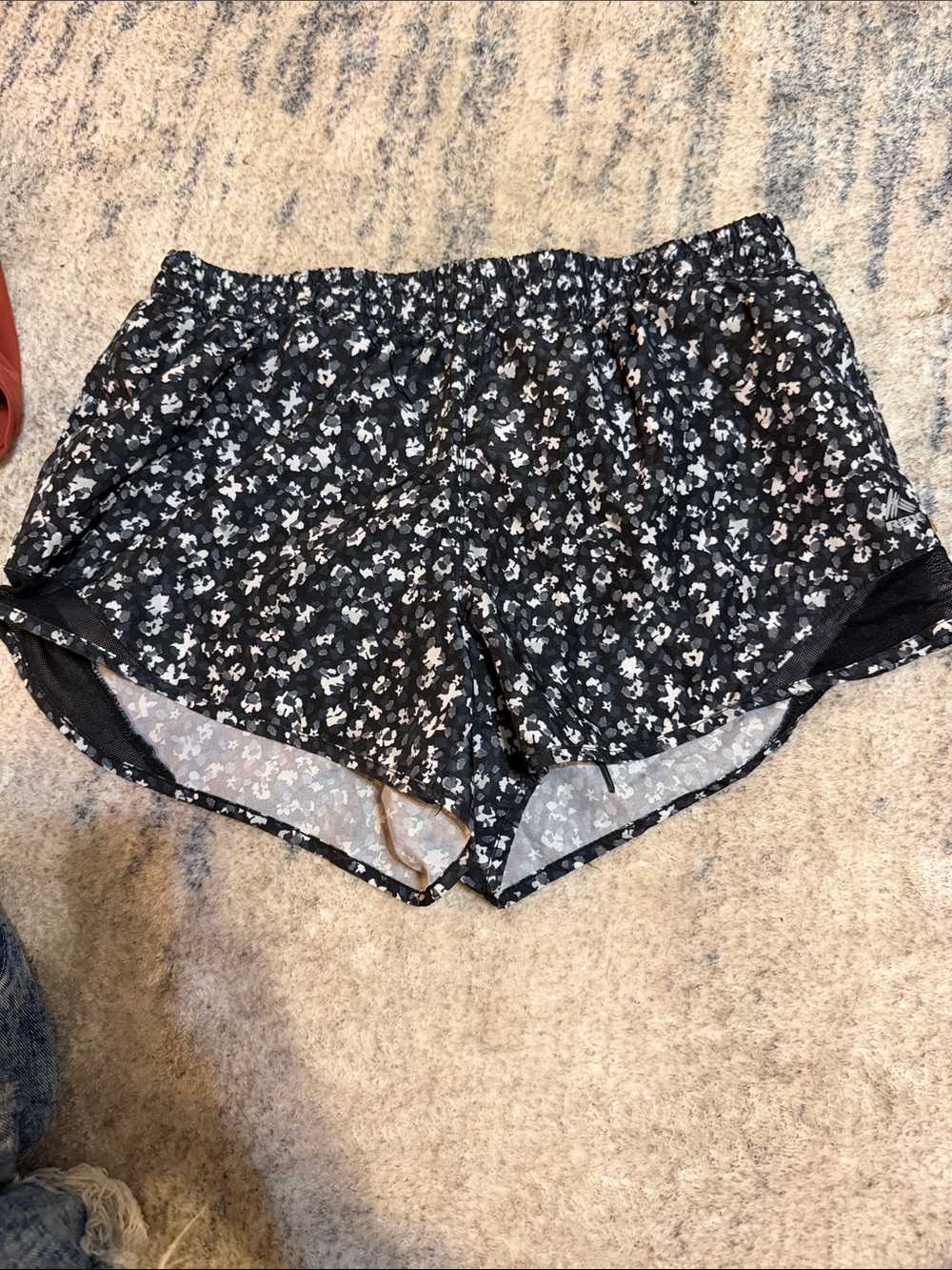 RBX Black Floral Athletic Shorts